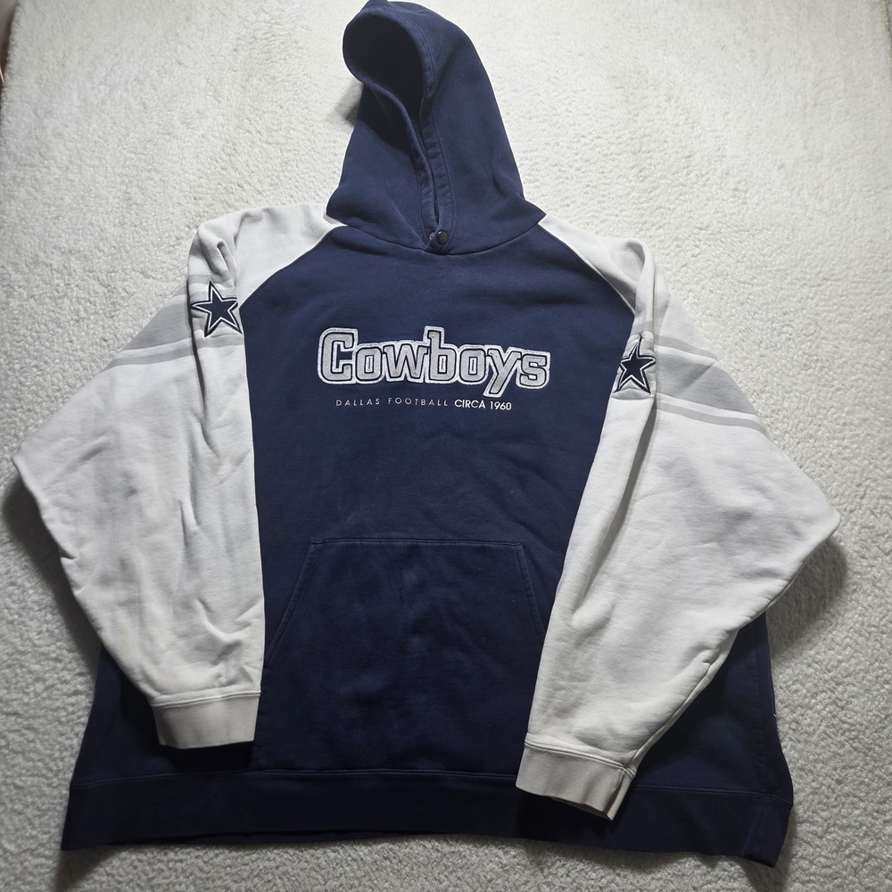 Vintage Dallas Cowboys Reebok Gridiron Classics Hoodie 3XL NFL Embroidered Stars